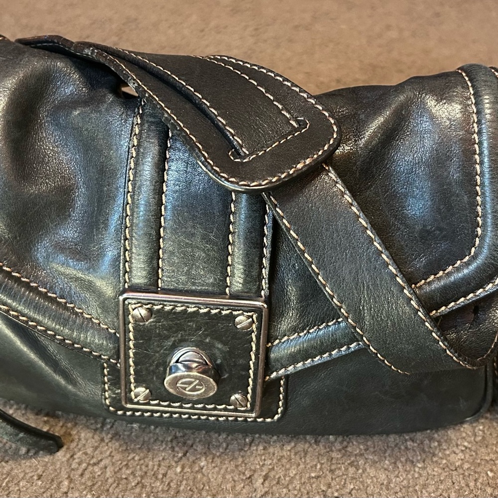 Francesco Biasia Black Leather Handbag